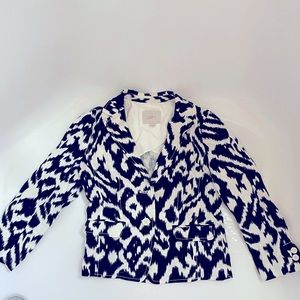 Loft batik print Size 4 petite jacket